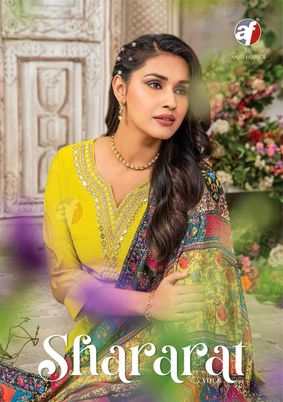 anju fab shararat vol 6 readymade festive wear classy look salwar kameez in plus sizes 