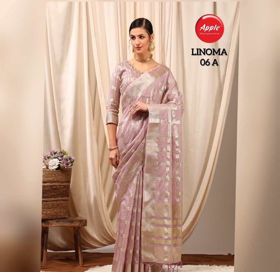 apple sarees linoma 01-07 fancy cotton silk sarees collection
