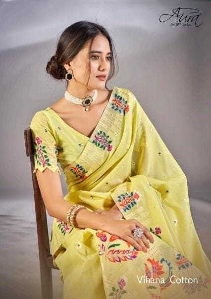 aura saree vihana cotton traditional wear comfy sarees