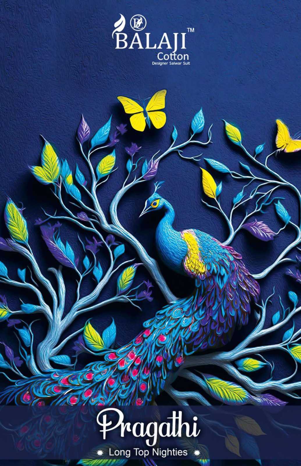 balaji cotton pragathi fancy summer wear ladies night gown