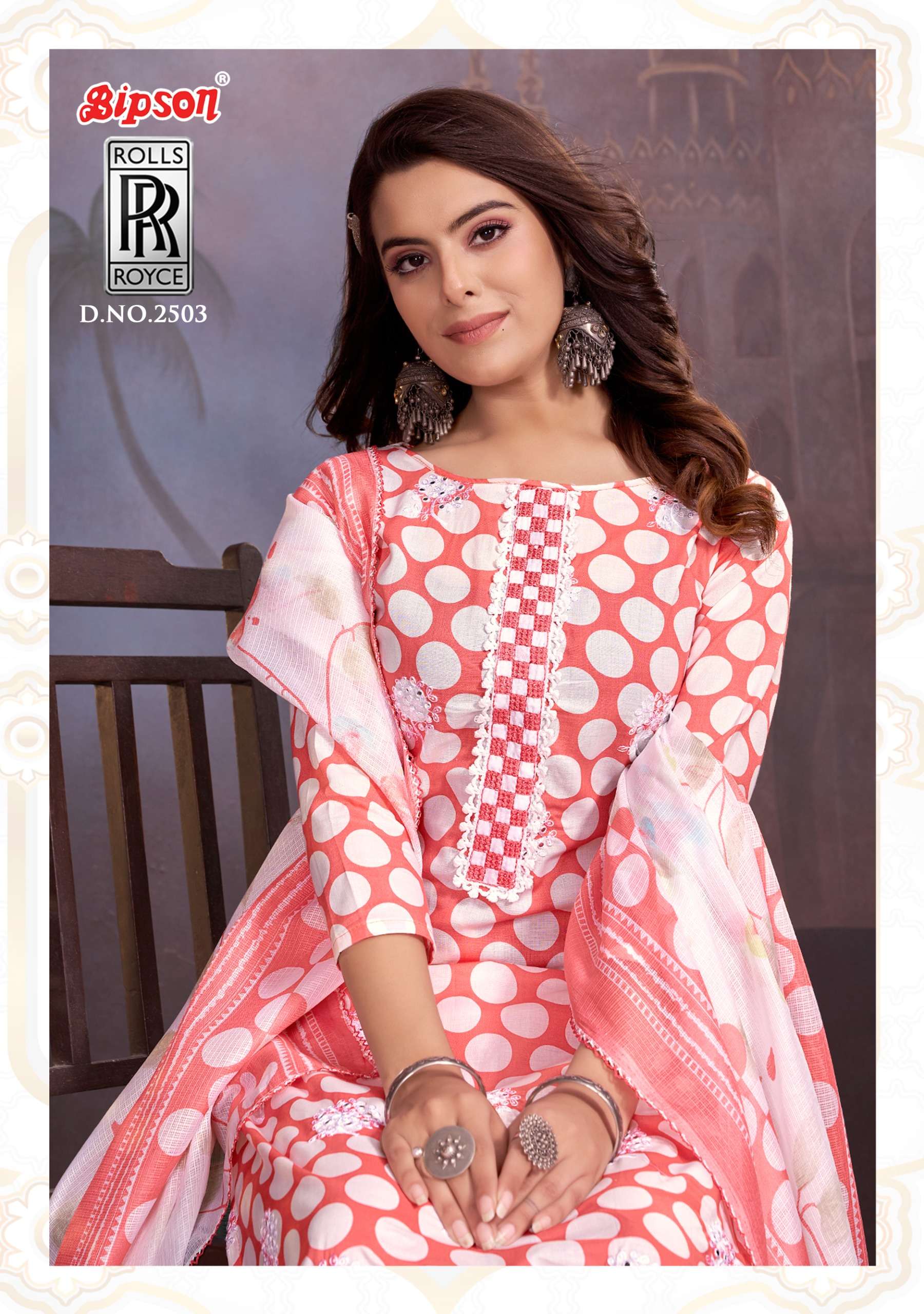 bipson fashion rolls royce 2502-2503 beautiful cotton comfy dress material