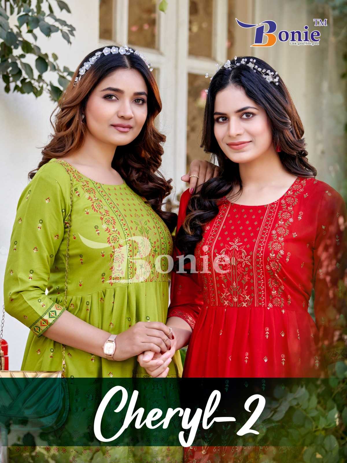 bonie cheryl vol 2 beautiful printed readymade girls tunic