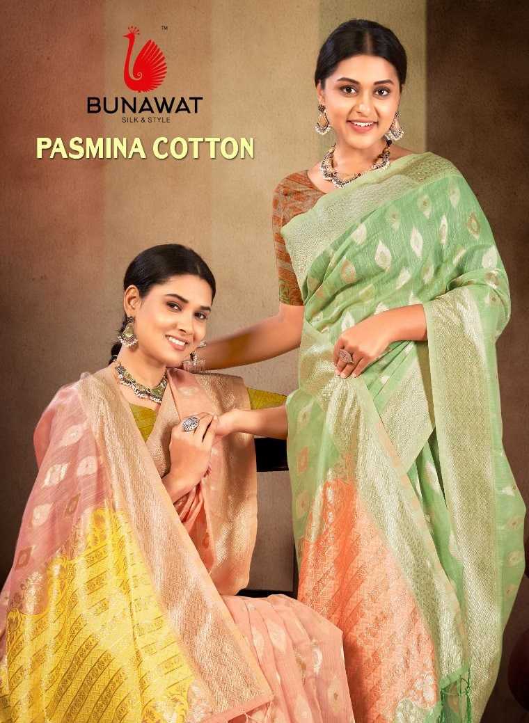 bunawat pasmina cotton designer linen saris wholesaler