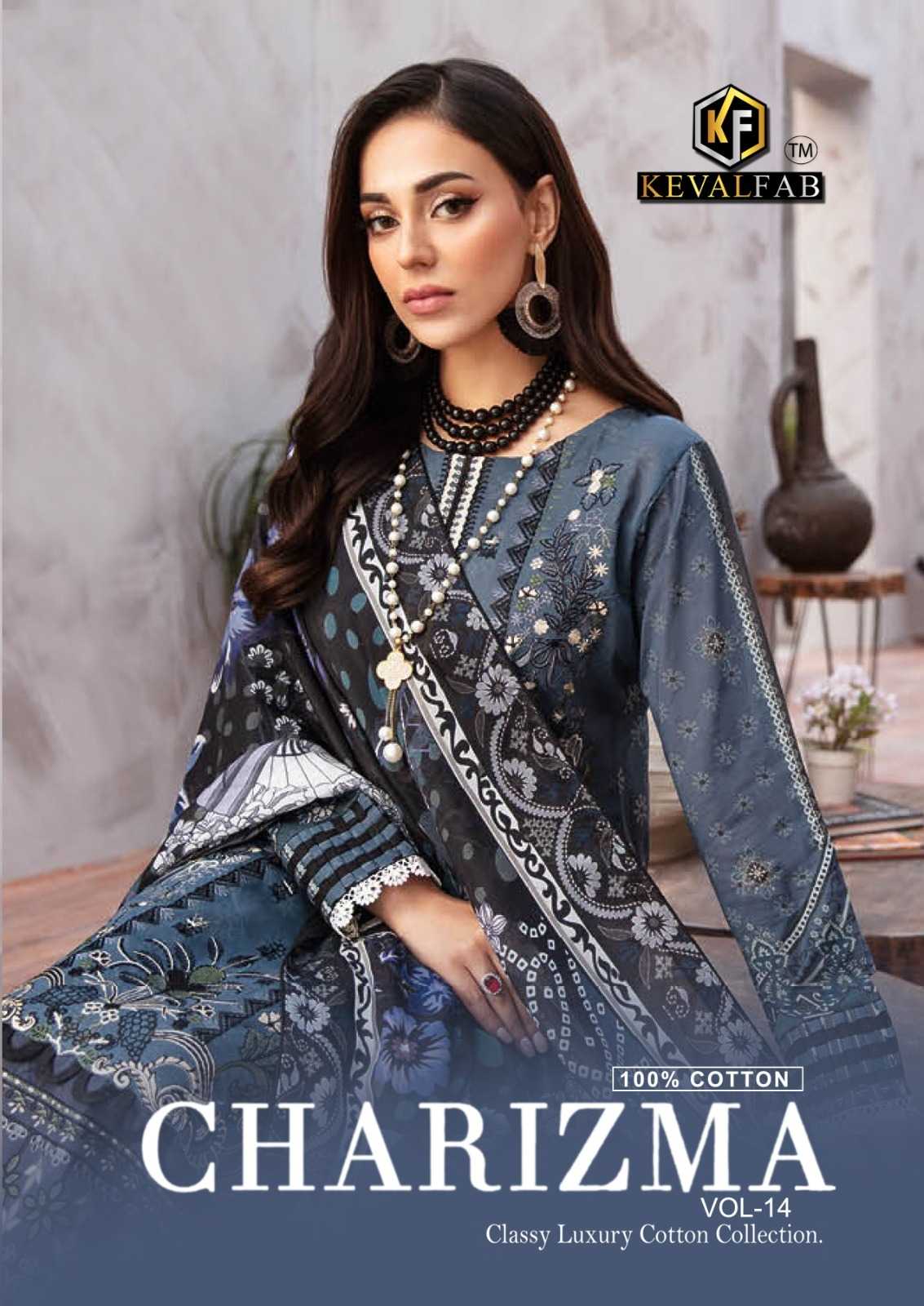 charizma vol 14 by keval fab classy cotton pakistani dress material
