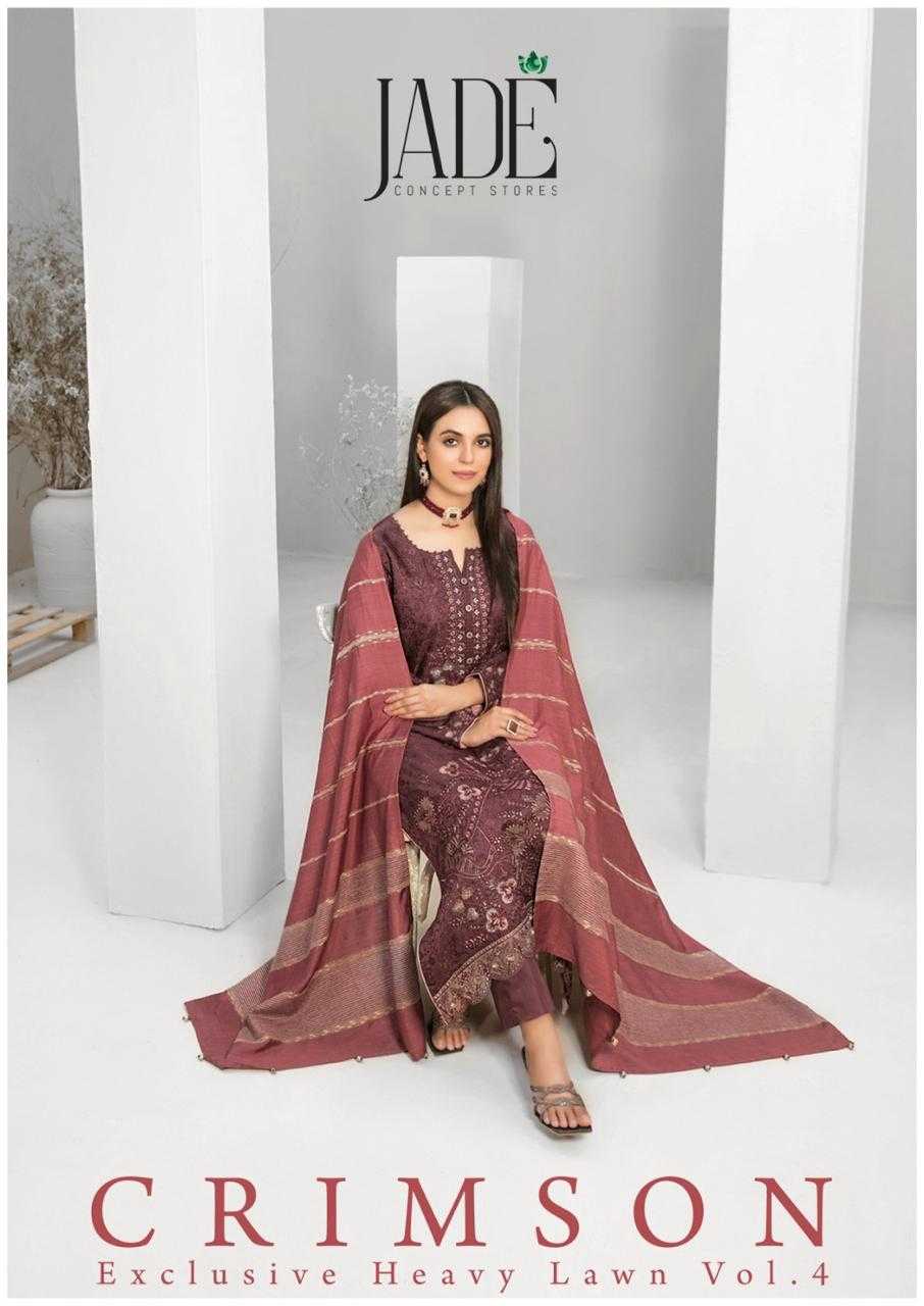 crimson vol 4 by jade concept lawn cotton karachi print cotton suits