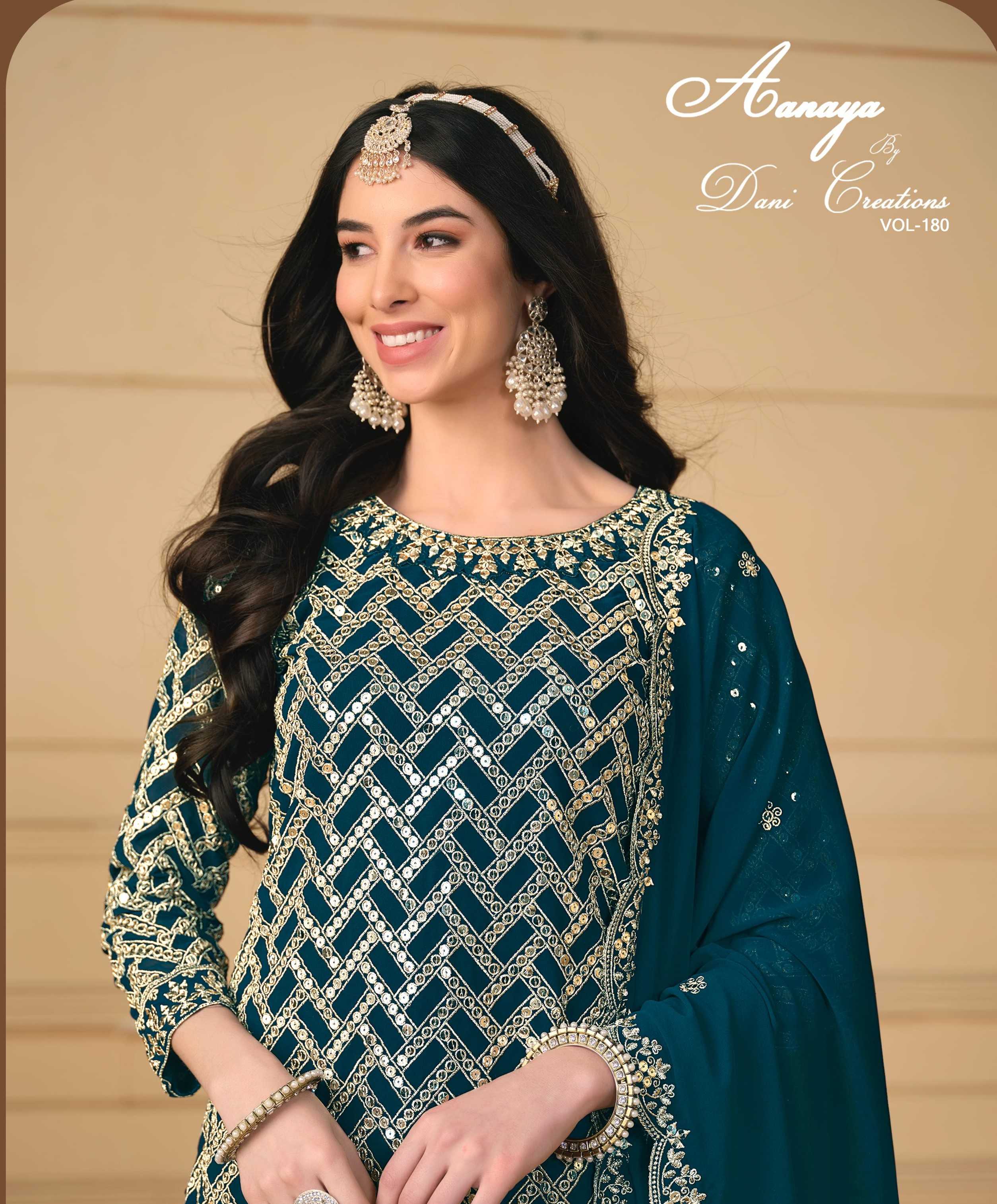 dani creation aanaya vol 180 designer occasion wear unstitch salwar kameez