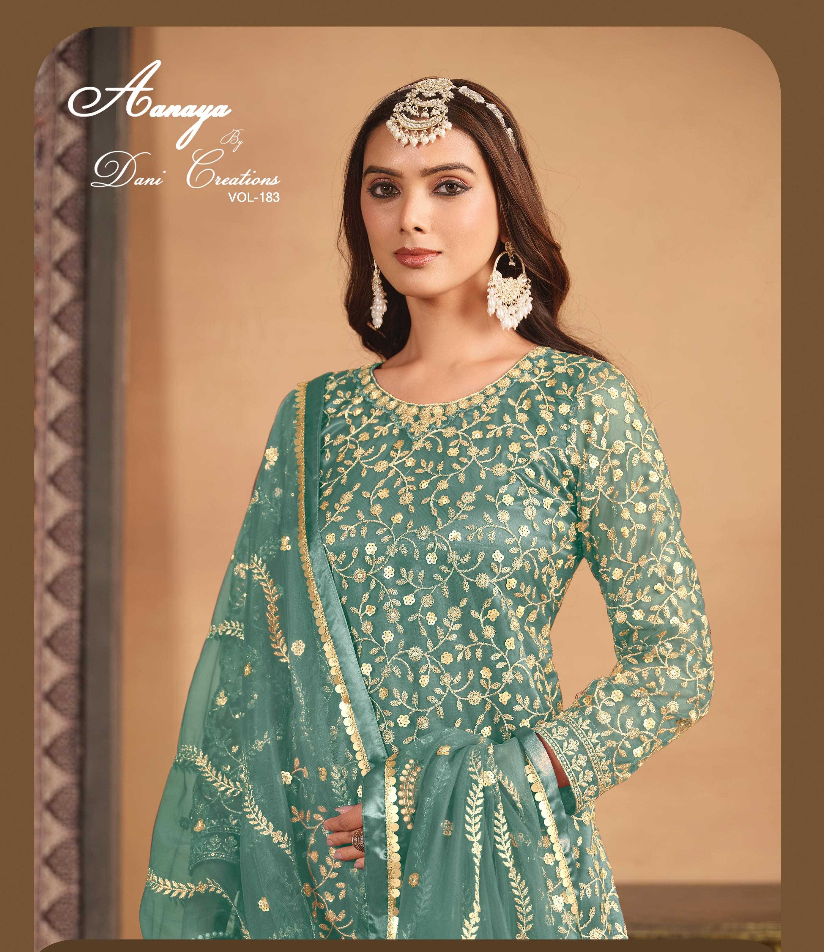 dani creation aanaya vol 183 wedding wear heavy work unstitch suit