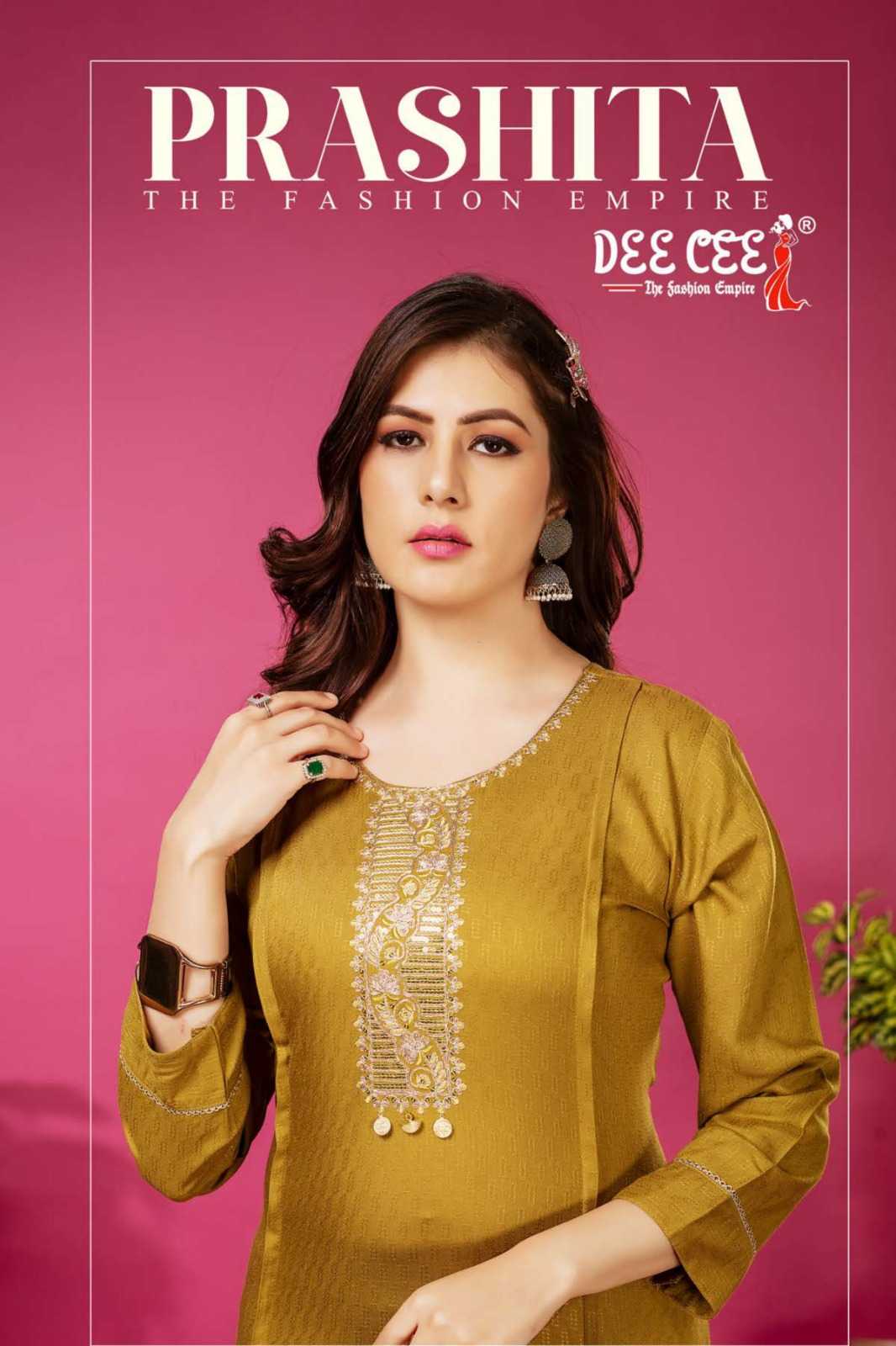 dee cee prashita beautiful stitch a line long kurti 