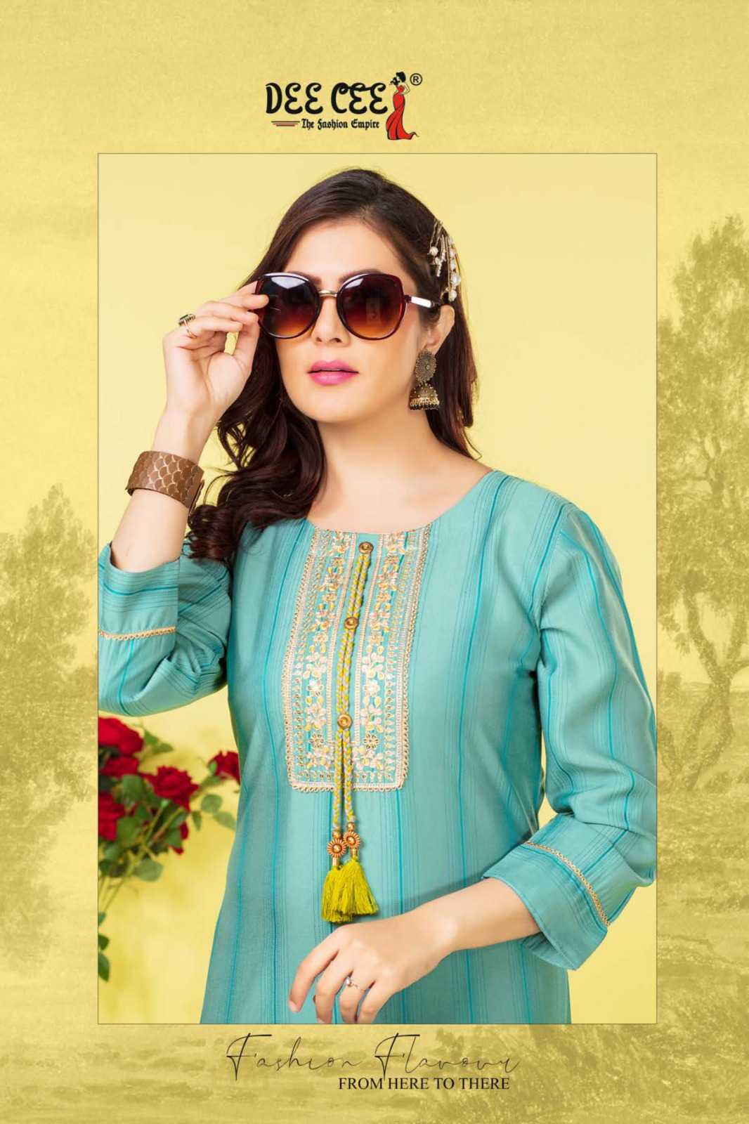 dee cee tahmina beautiful a line long kurti 
