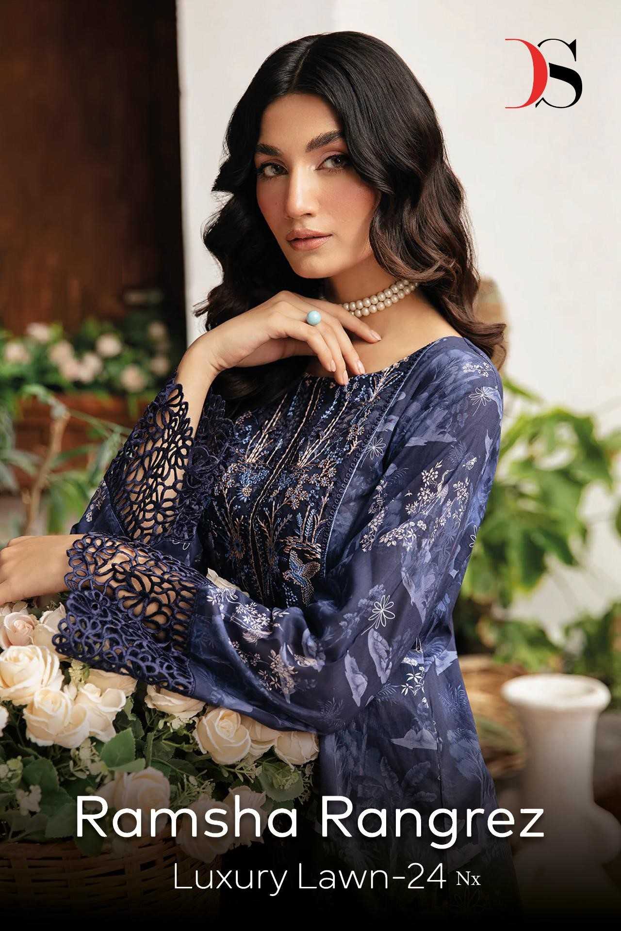 deepsy suits ramsha rangrez luxury lawn 24 nx pakistani unstitch suit catalog