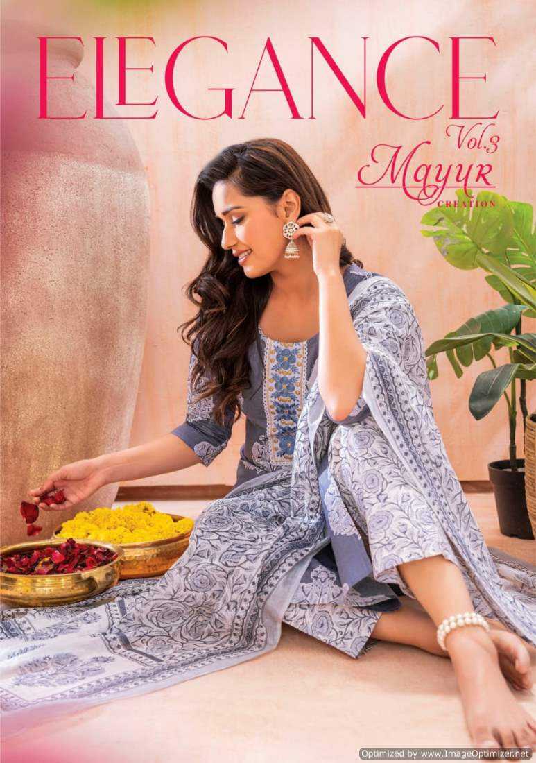 elegance vol 3 by mayur creation fancy casual cotton dress material