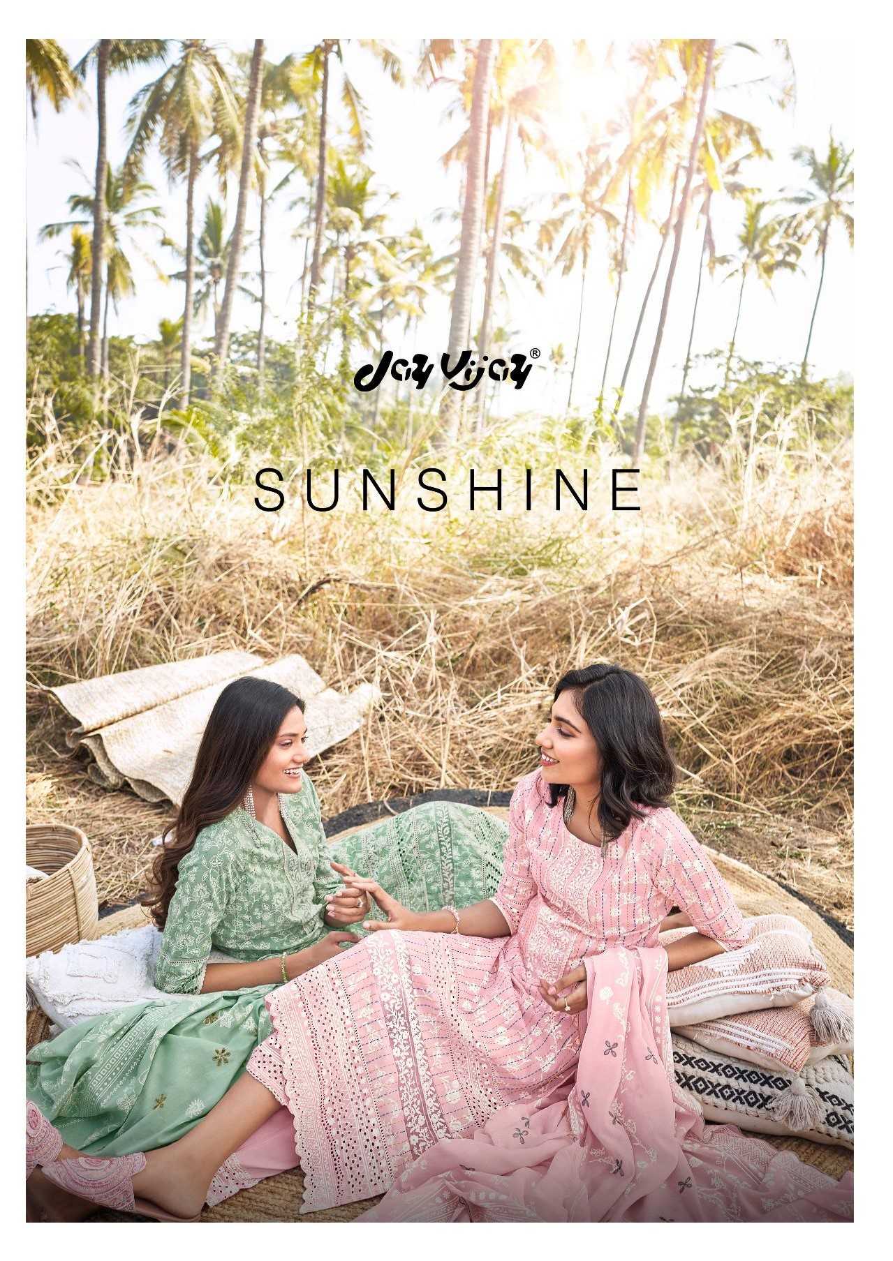 jayvijay sunshine elegant katha work with khadi block print unstitch suit