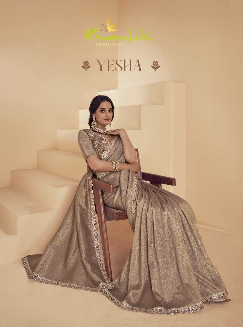 kamakshi designer yesha 2301-2309 exclusive designer wedding wear sarees collection
