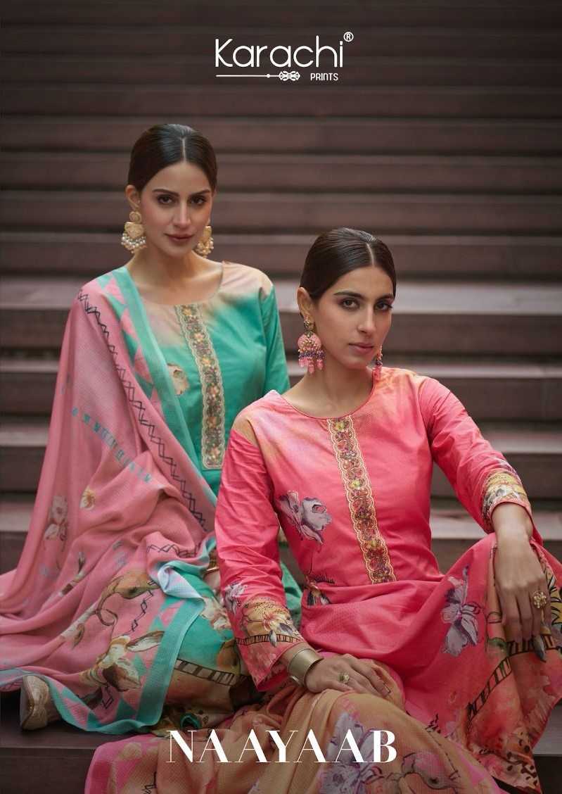 karachi prints naayaab fancy pakistani digital print cotton lawn dress material