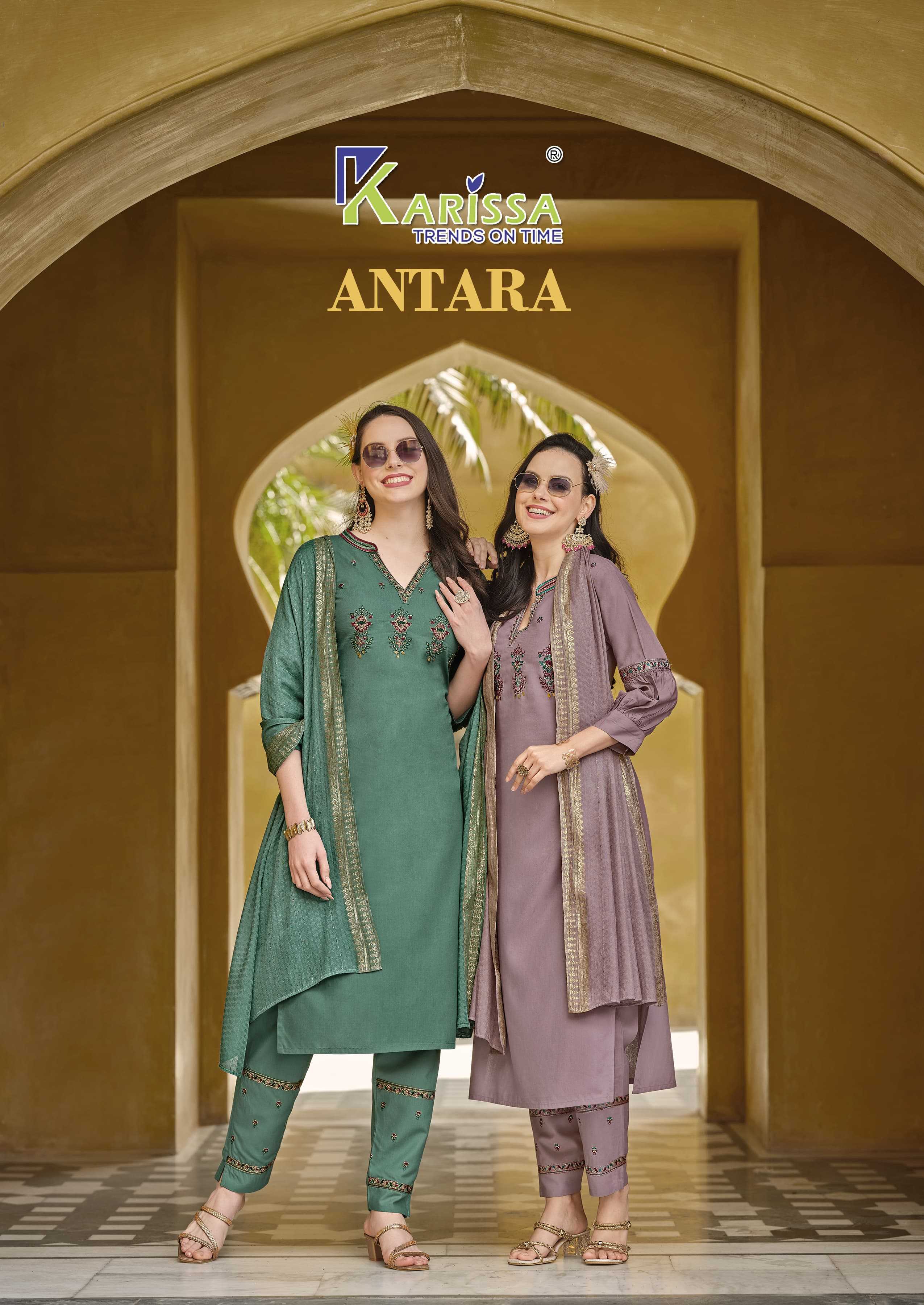 karissa antara readymade thread work top bottom dupatta