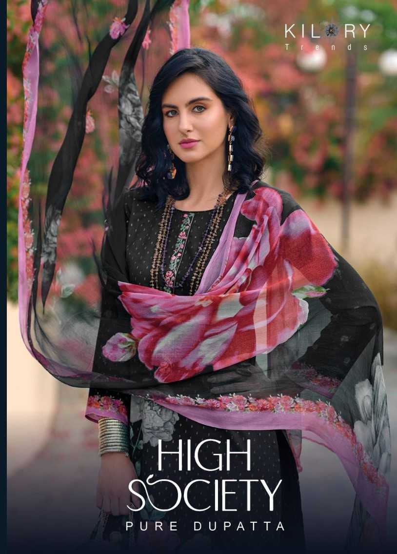kilory trends high society adorable embroidery work unstitch salwar kameez with pure dupatta