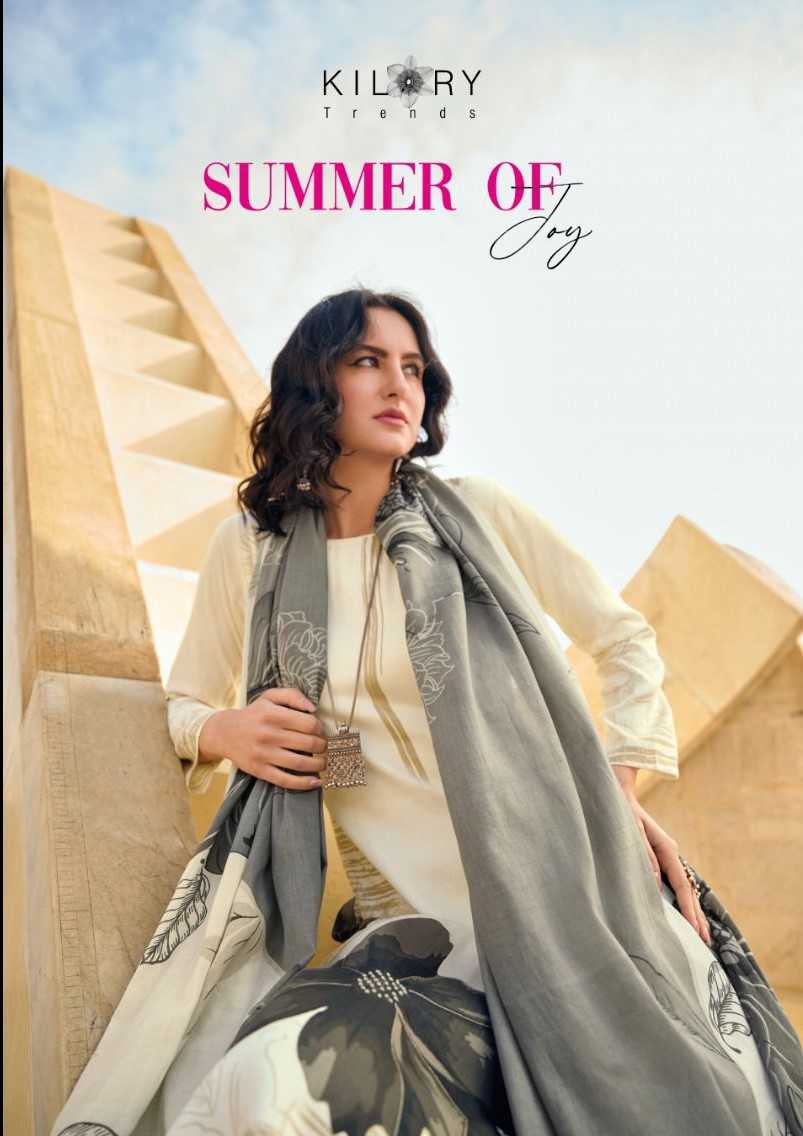 kilory trends summer of joy beautiful fancy work dress material
