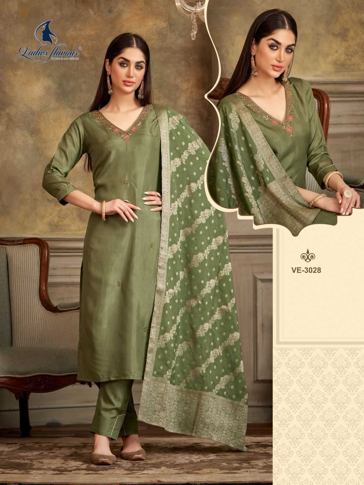 ladies flavour 3028-3029 readymade occasion wear top bottom dupatta