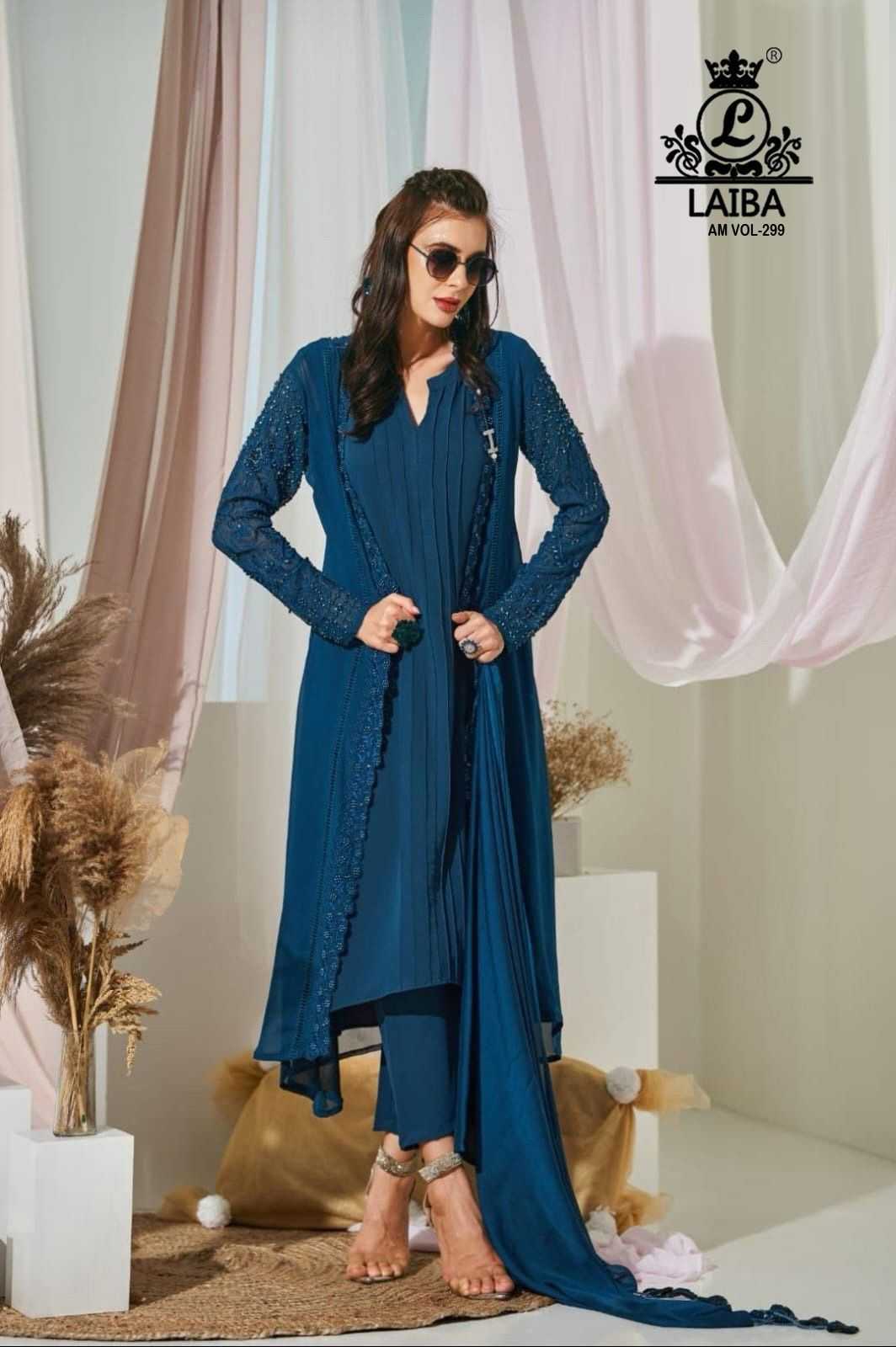 laiba designer 299 readymade pakistani kurti pant dupatta collection 