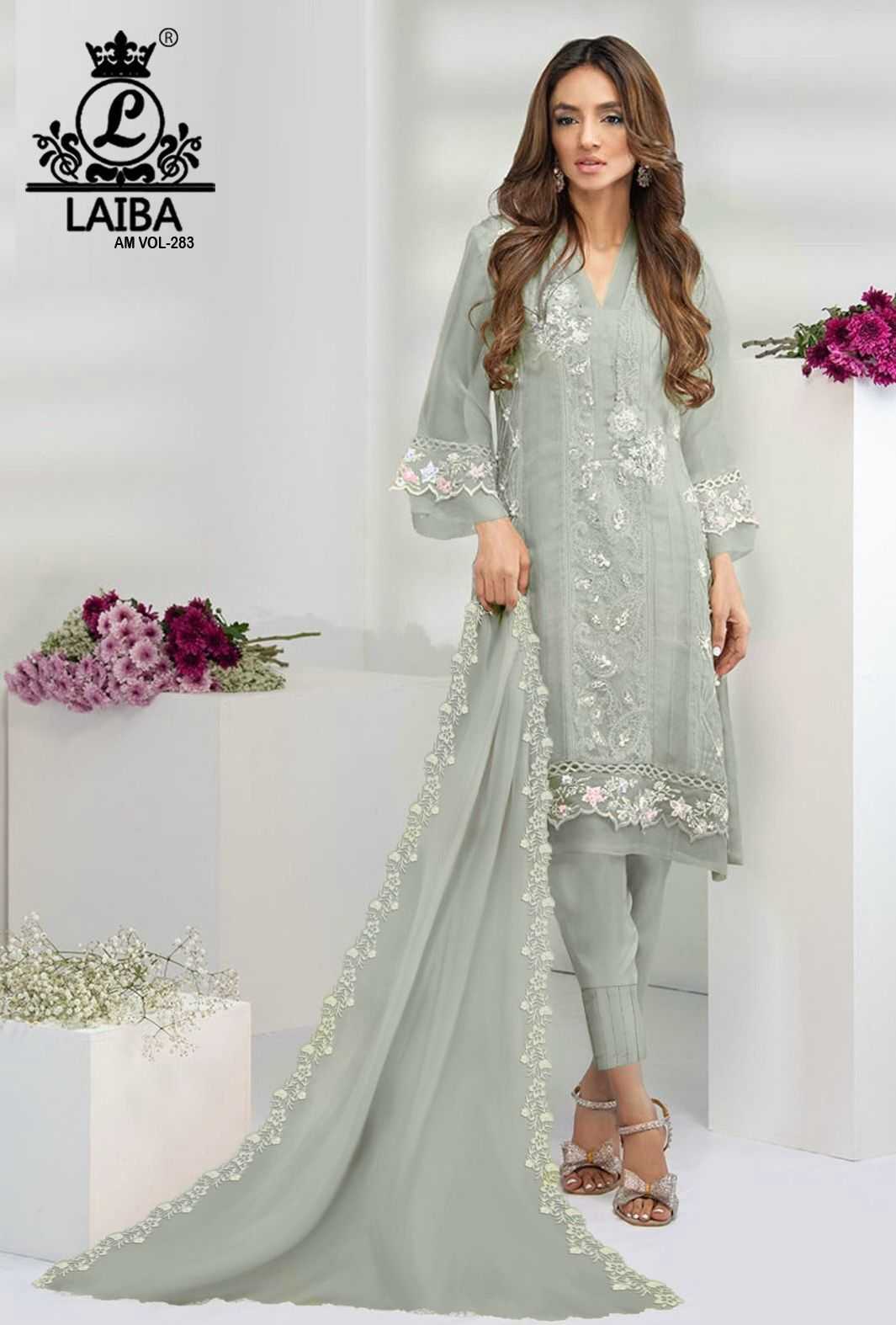 laiba designer am vol 283 readymade pakistani top bottom dupatta