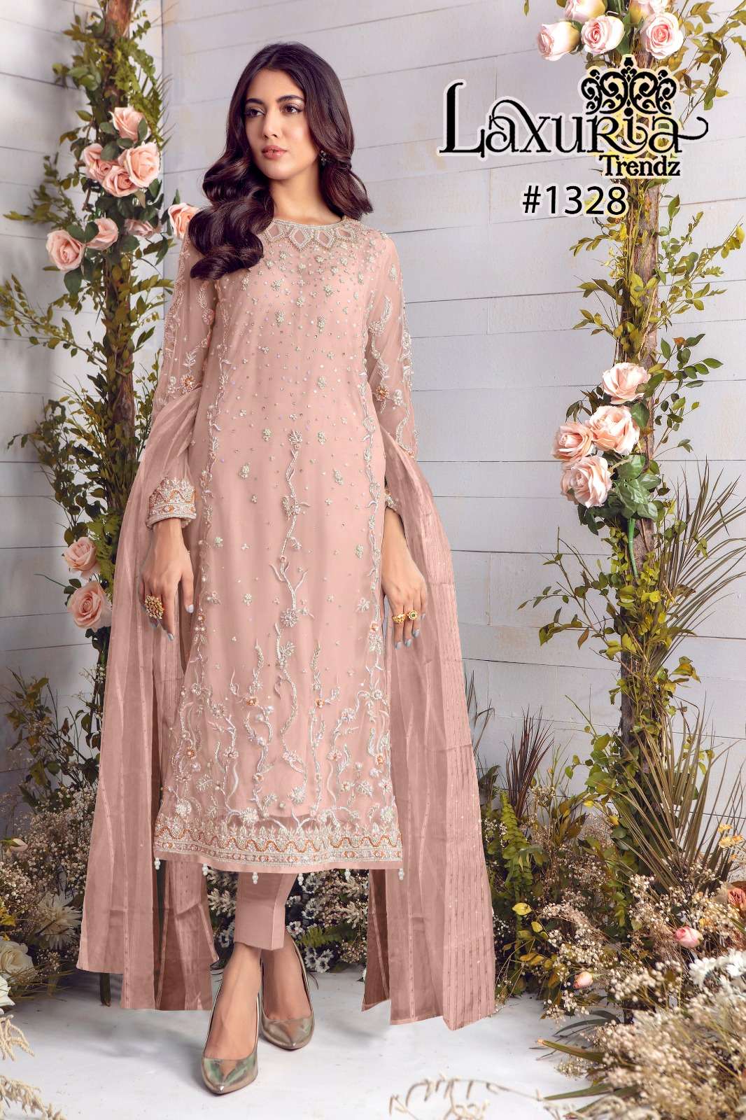 laxuria 1328 readymade pakistani top bottom dupatta festive special catalog