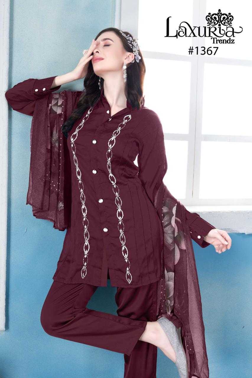 laxuria 1367 readymade stylish pakistani top bottom dupatta