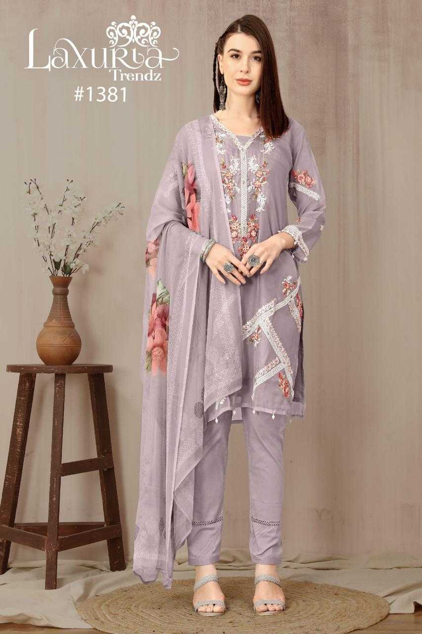 laxuria 1381 readymade trendy pakistani salwar kameez festive collection