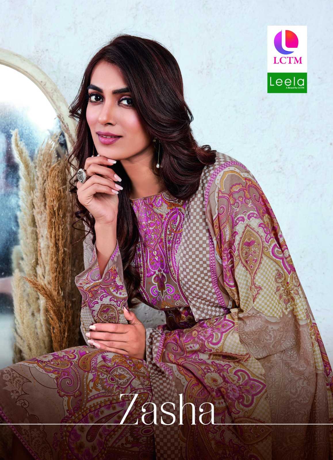 leela designer zasha pakistani casual wear dress material