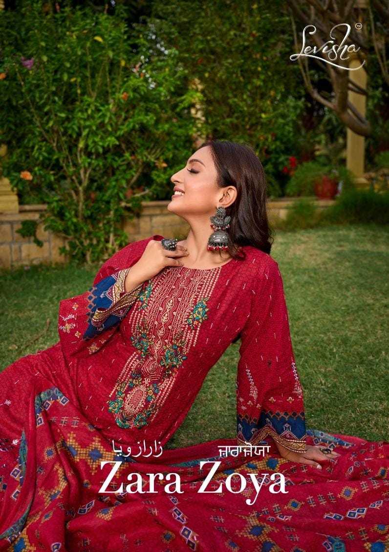 levisha zara zoya digital style print pakistani cotton suits supplier