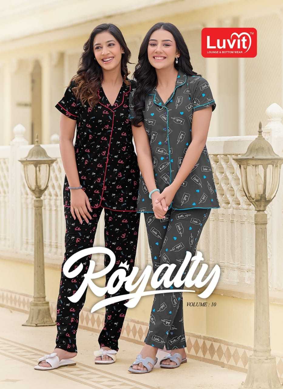 luvit fashion royalty vol 10 readymade fancy collar night suit