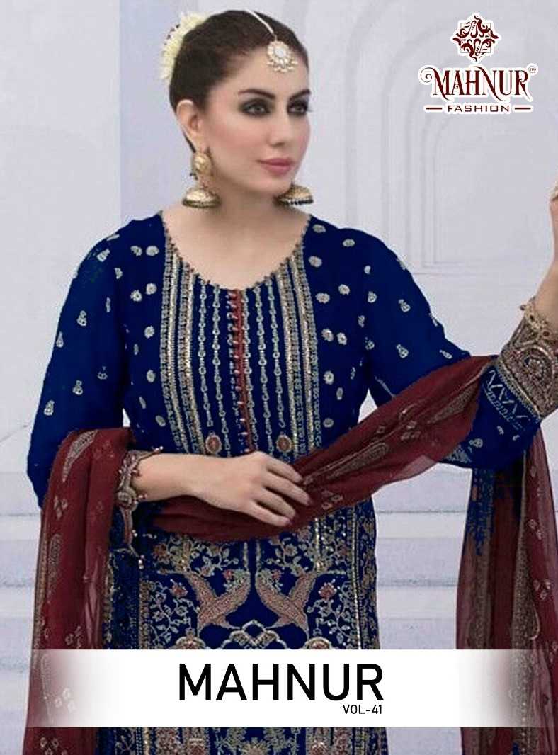mahnur vol 41 41001-41004 pakistani bridal wear unstitch salwar kameez