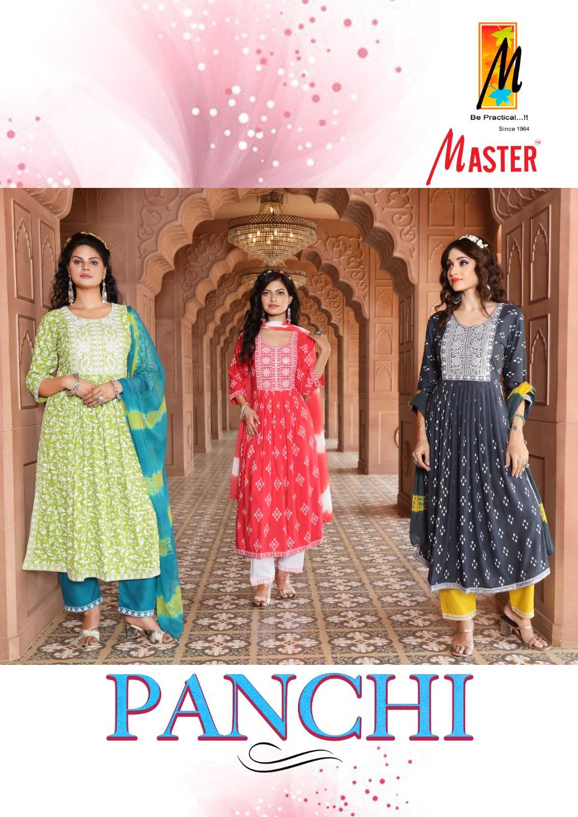 master panchi fullstitch nayra cut fancy top bottom dupatta