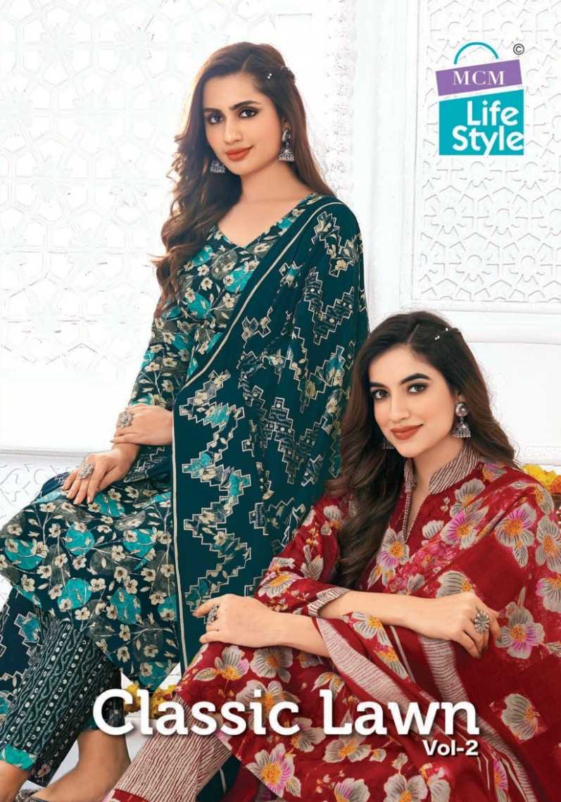 mcm lifestyle classic lawn vol 2 fancy unstitch salwar suit