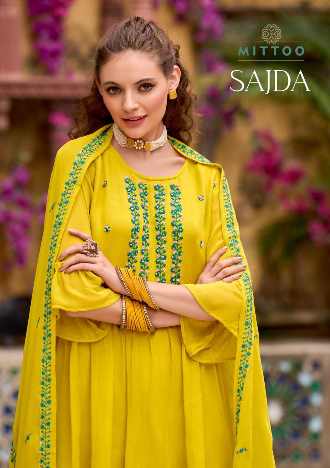 mittoo sajda readymade festive wear handwork salwar kameez