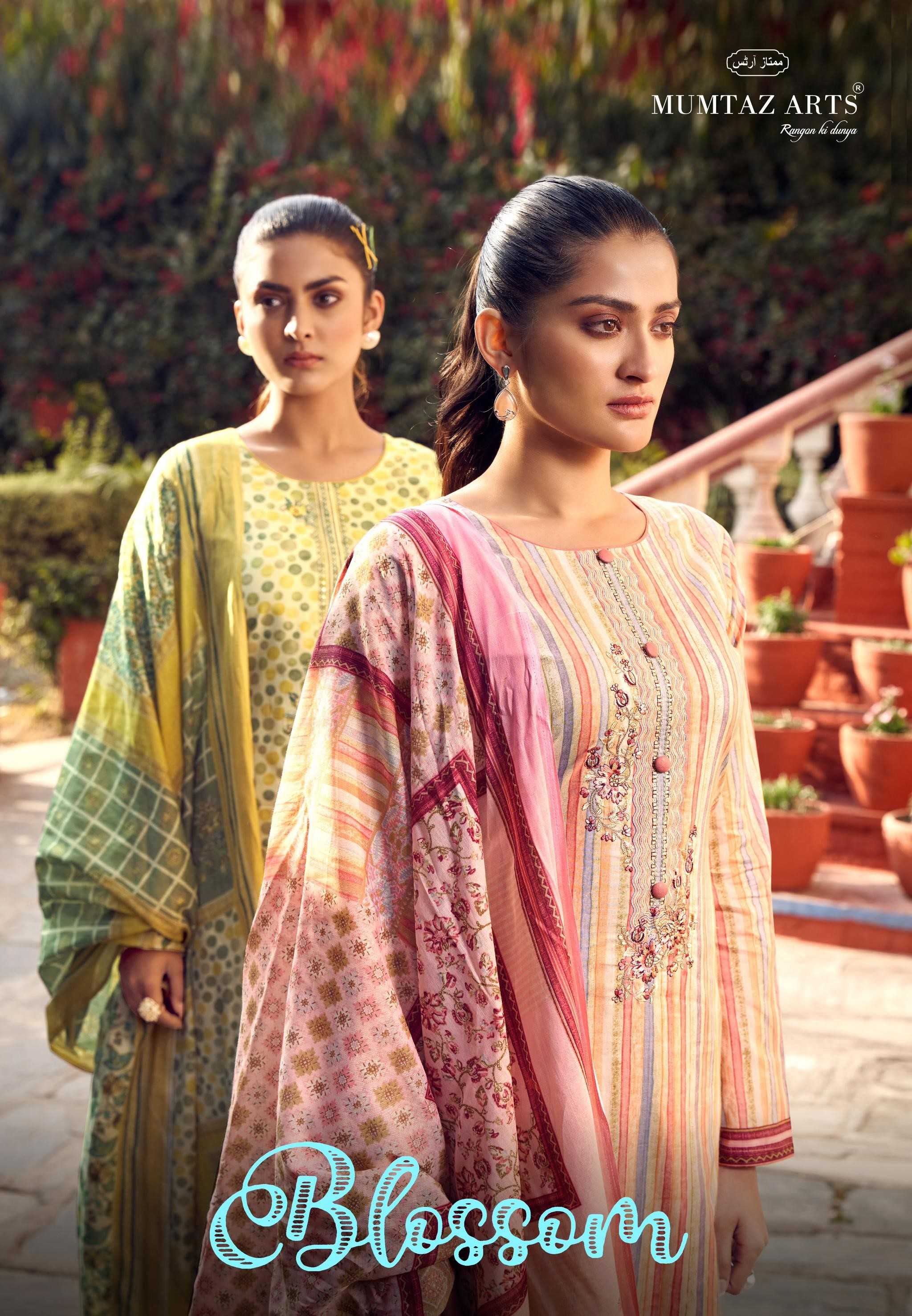 mumtaz arts blossom fancy pakistani karachi print dress material
