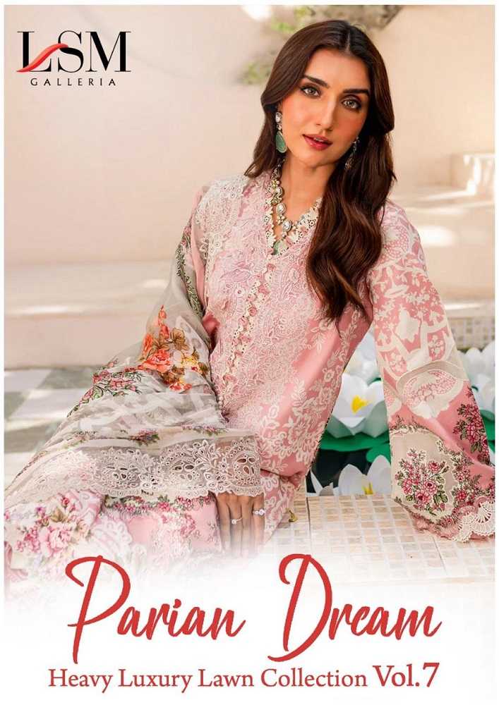 parian dream vol 7 by lsm galleria pakistani lawn cotton dress material