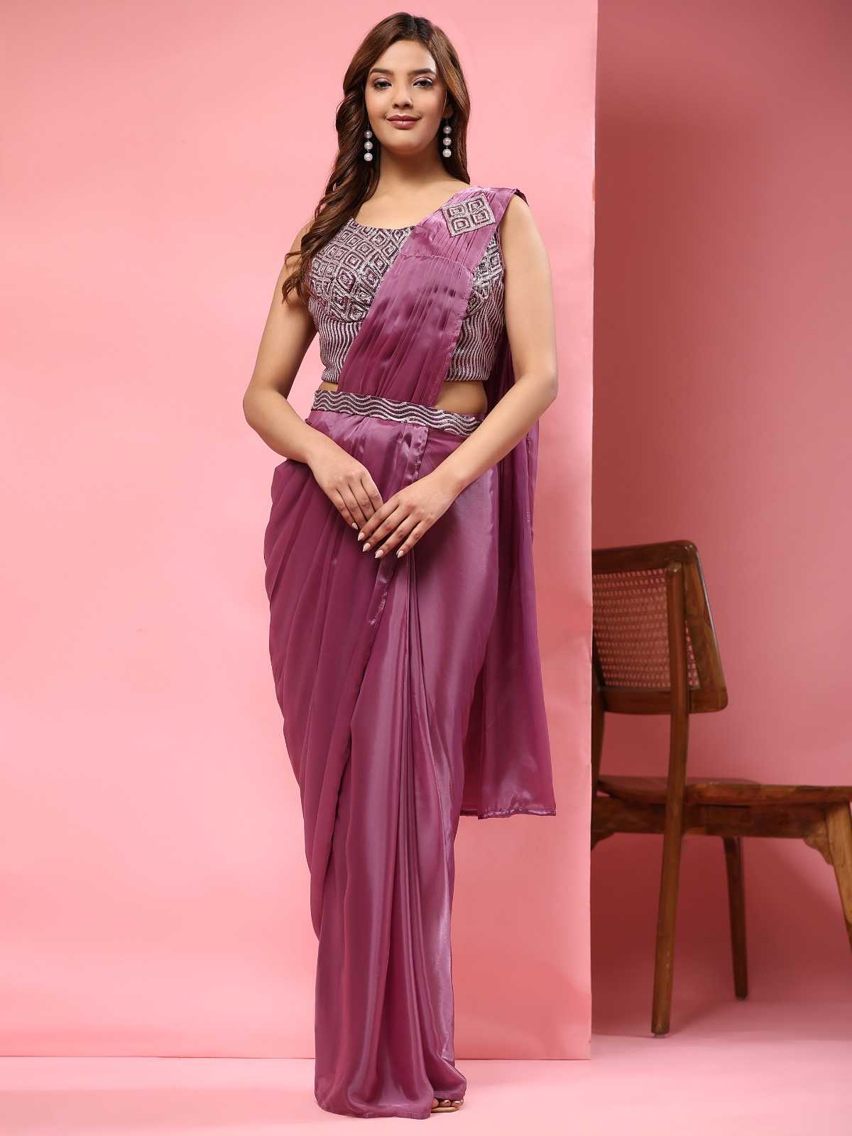 pr a329 designer readymade occasion wear sarees with belt 