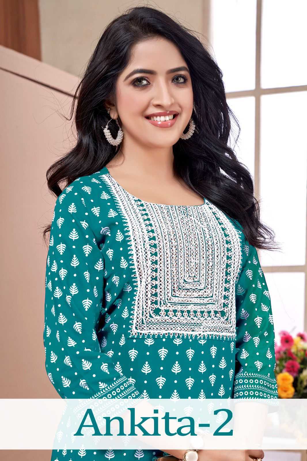 pr ankita vol 2 fullstitch rayon straight kurti in plus sizes