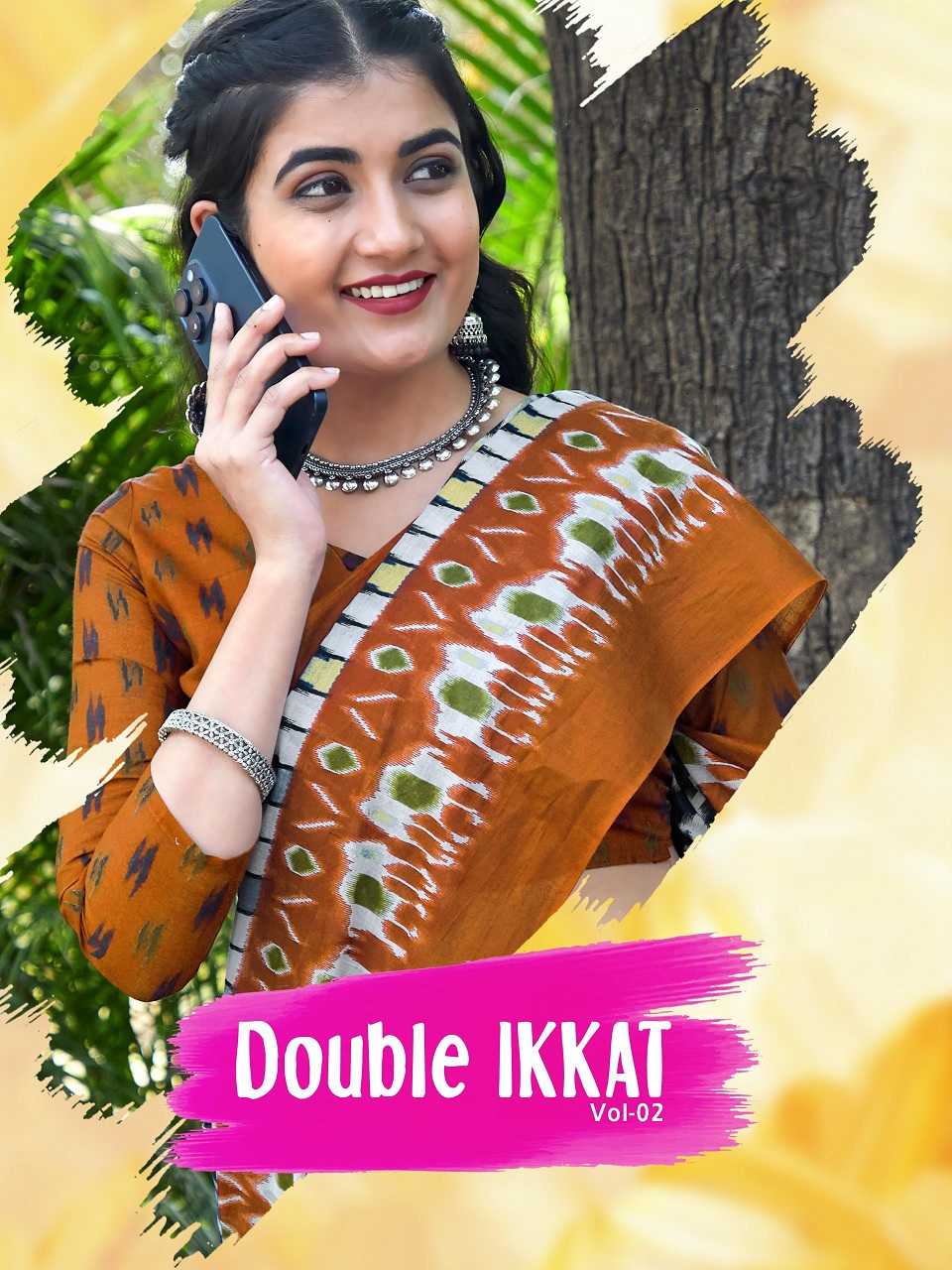 pr double ikkat vol 2 jaipuri cotton printed sarees catalog