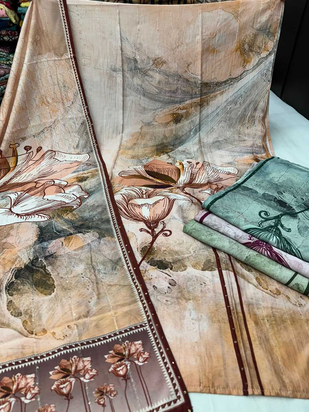 pr ganga occasion wear digital print unstitch suit