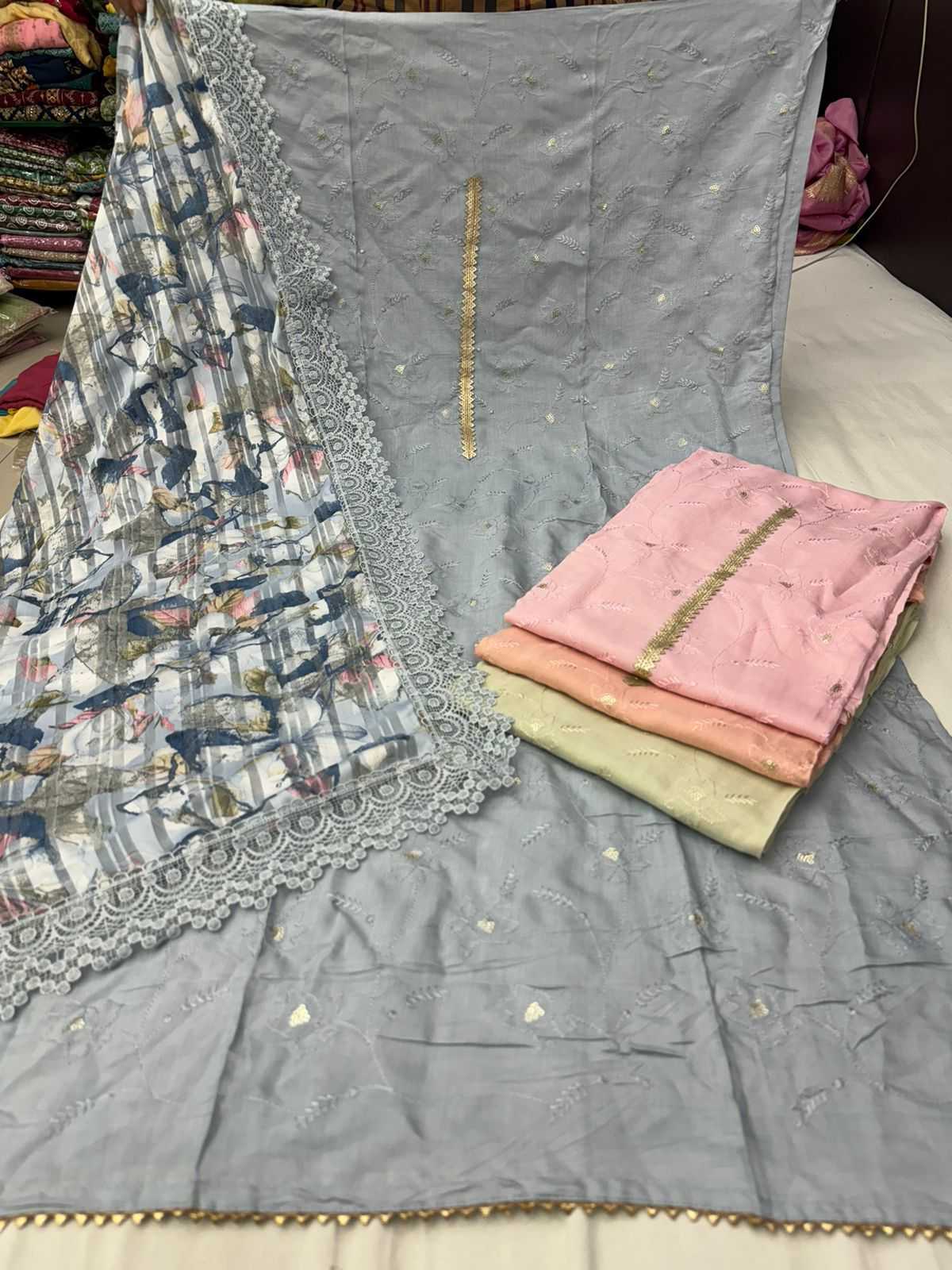 pr khushi occasion wear dress material