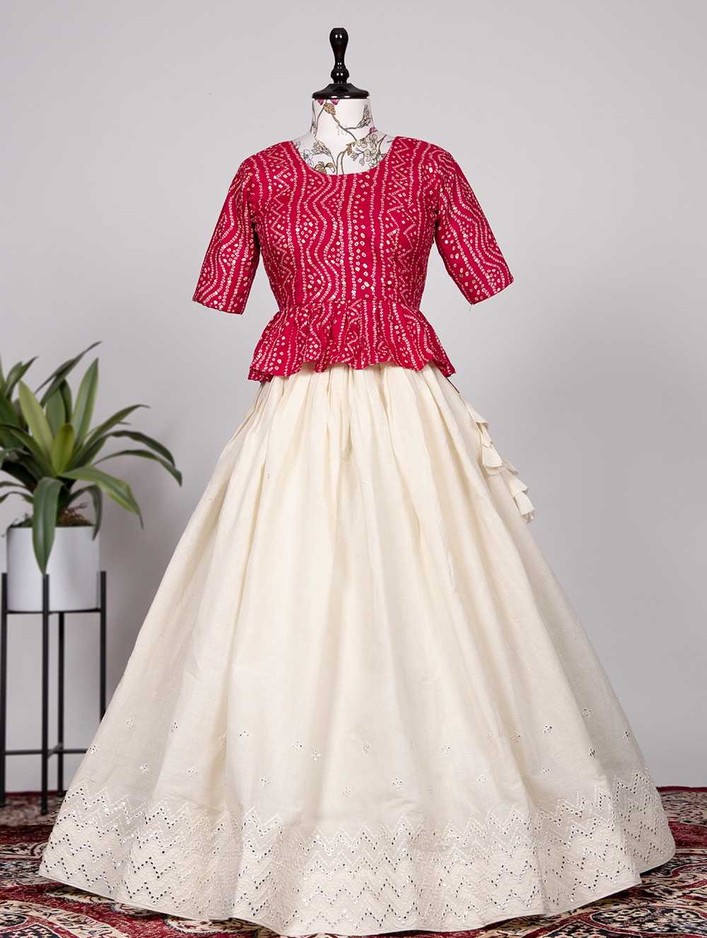 pr nnk1633owt single designer readymade top with skirt 
