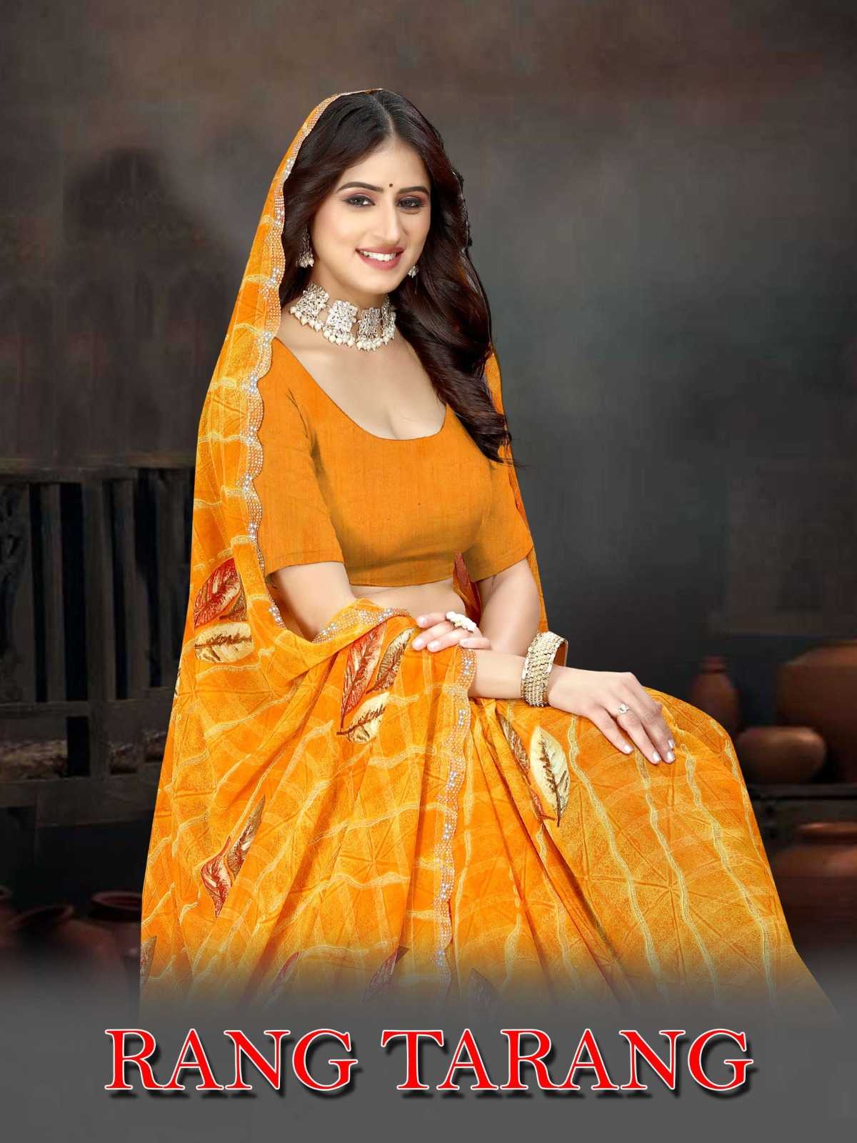 pr rang tarang beautiful flower print sarees supplier