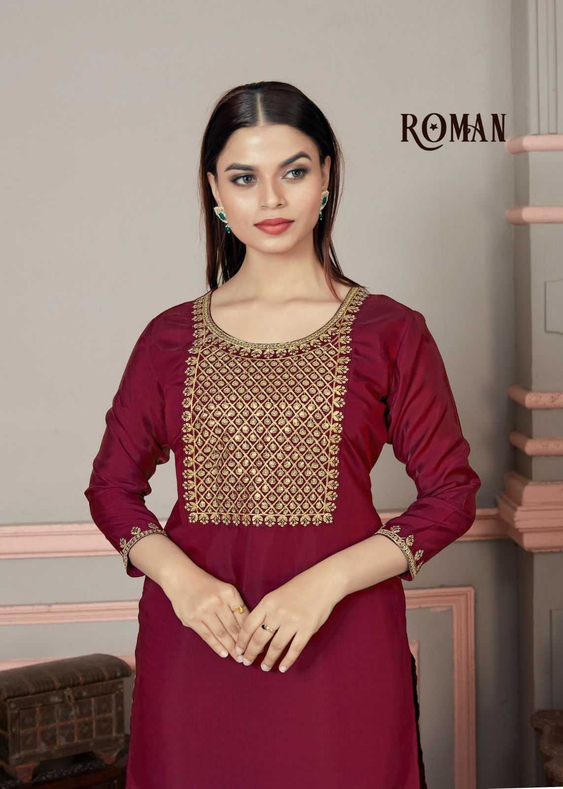 pr roman beautiful stitched simple ladies kurti in plus sizes