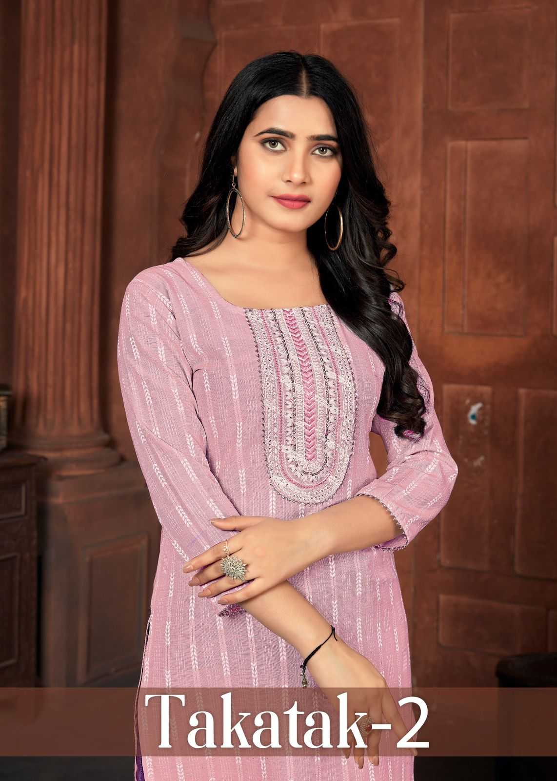 pr takatak vol 2 stitched simple ladies kurti catalog