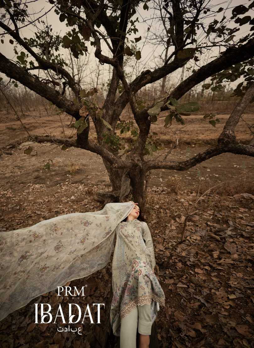 prm trendz ibadat fancy work with digital print dress material