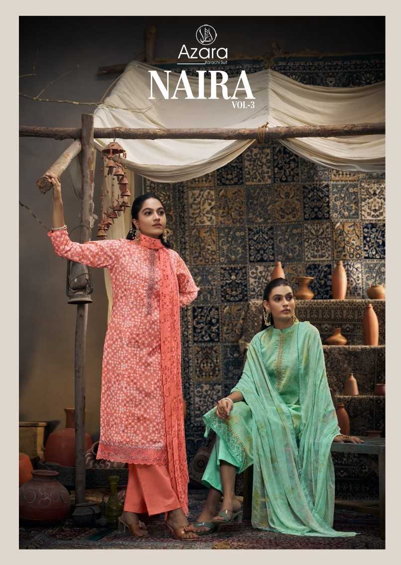 radhika creation azara naira vol 3 cotton printed dress material