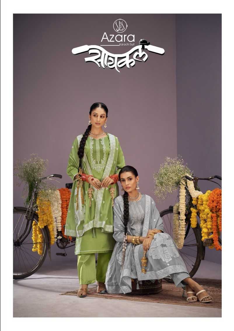radhika fashion azara cycle elegant work dress material