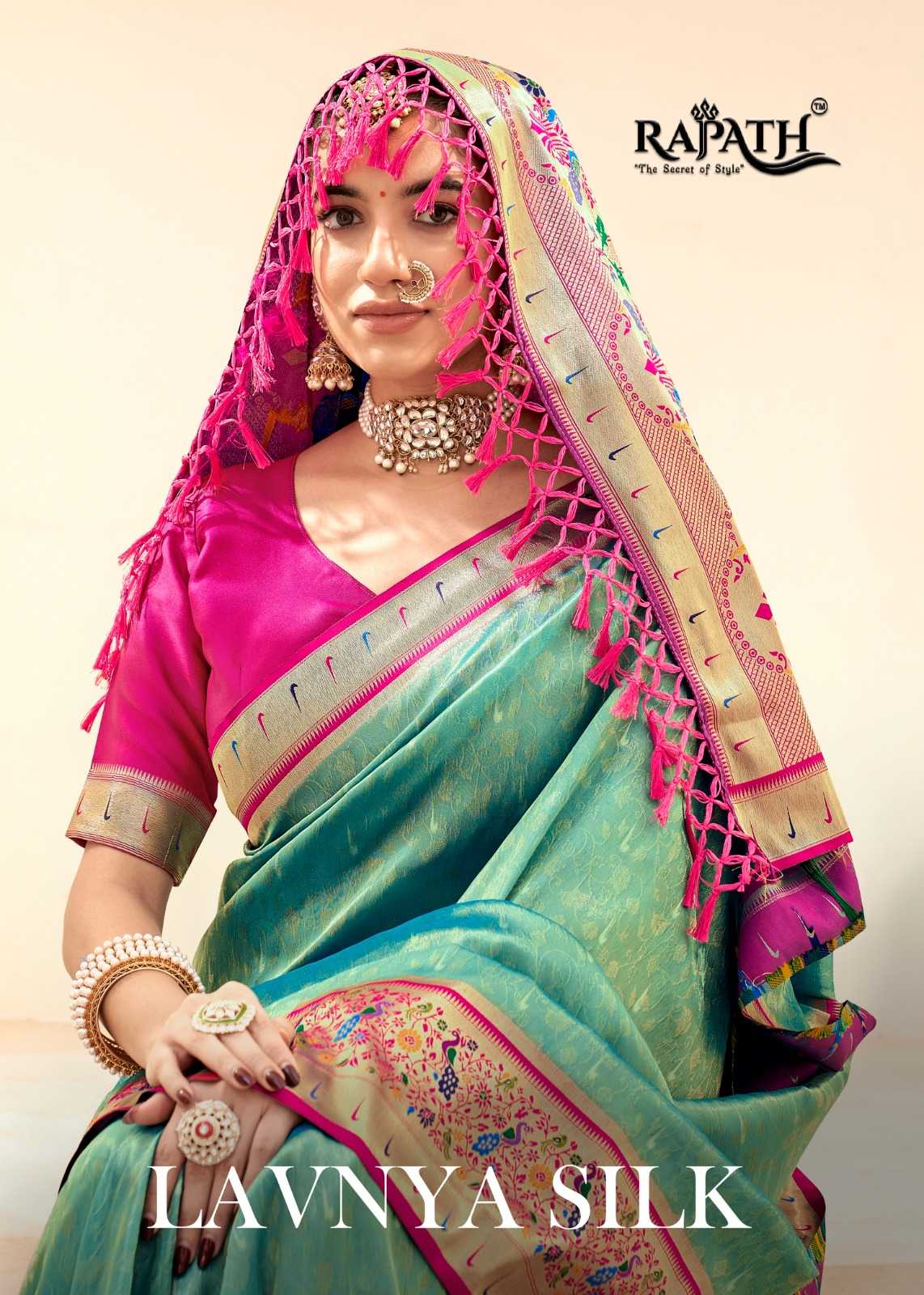 rajpath lavnya silk 184001-184008 pure paithani tissue silk sarees catalog