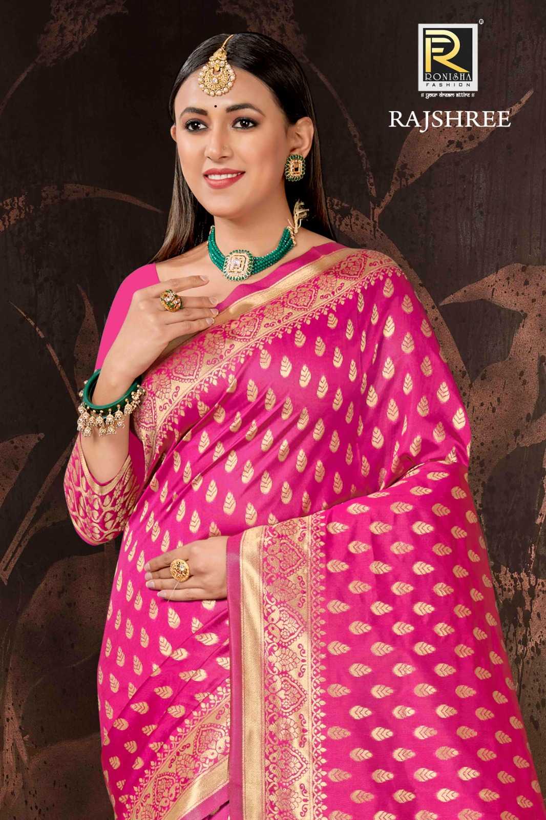 RAJSHREE  BY RANJNA SAREE BANARASI SILK PREMIUM FABRICS SUPER HIT COLLECTION SAREES
